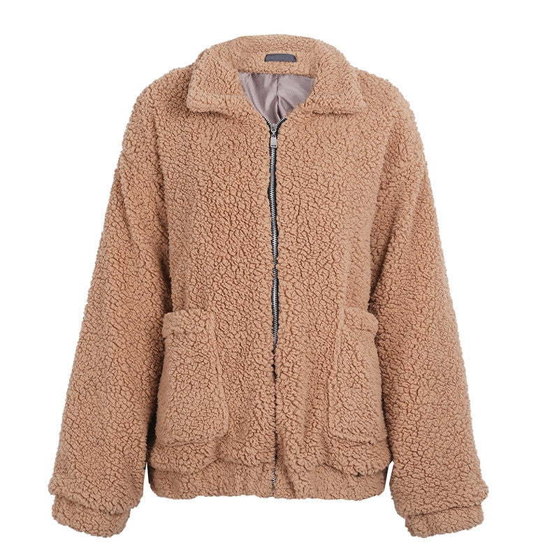 Oversized Faux Lambswool Jacket