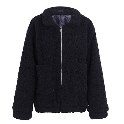 Oversized Faux Lambswool Jacket