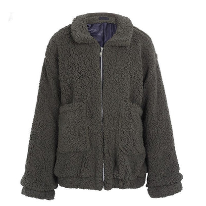 Oversized Faux Lambswool Jacket