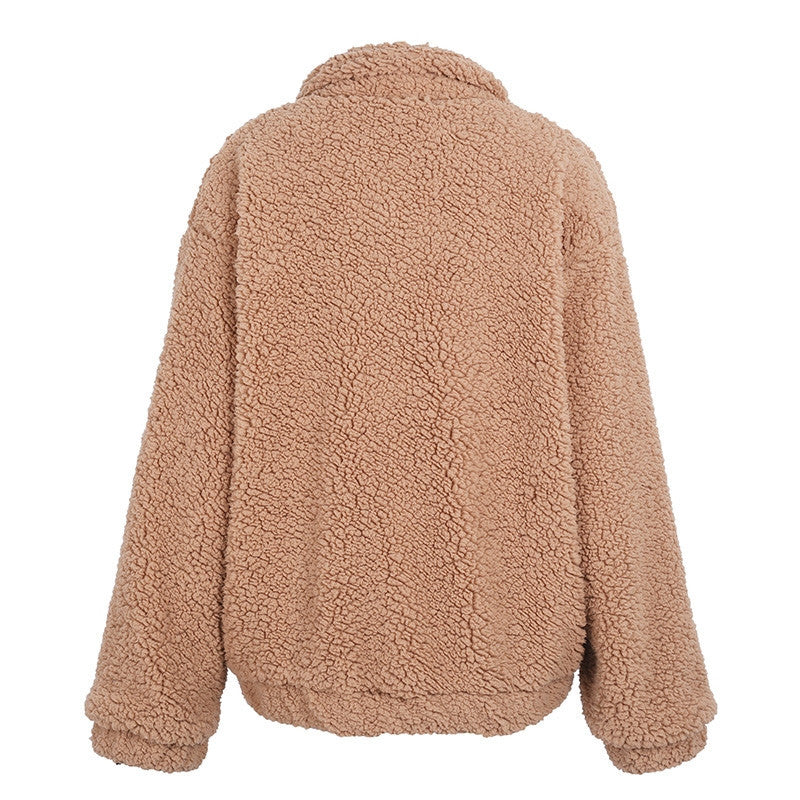 Oversized Faux Lambswool Jacket