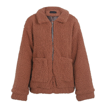 Oversized Faux Lambswool Jacket