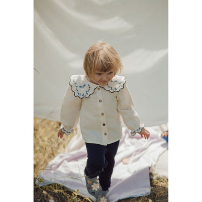 100% Organic Soft Cotton Floral Blouse for Cute Little Girls